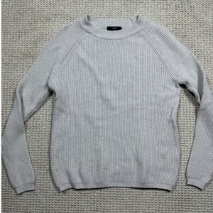 Tahari Sweater Womens Size S/P Gray Nylon Viscose‎ Blend Ribbed Knit Pullover